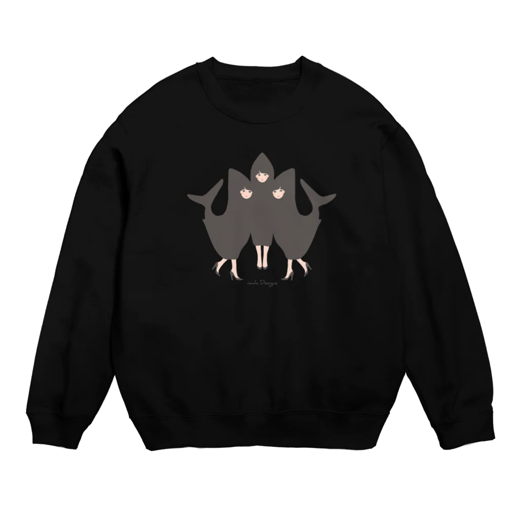 さかたようこ / サメ画家のわたしたち！アイドルサメさん/背景なし Crew Neck Sweatshirt