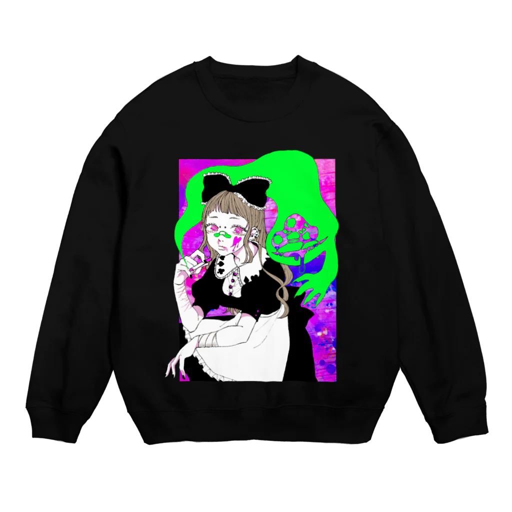 桃色遊戯のシケモクアリスちゃん ケミカル Crew Neck Sweatshirt