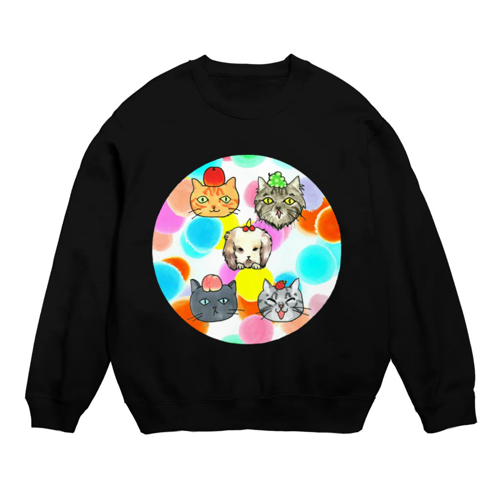 miku'ꜱGallery星猫の猫ちゃん😺兎ちゃん🐰のフルーツ狩り Crew Neck Sweatshirt