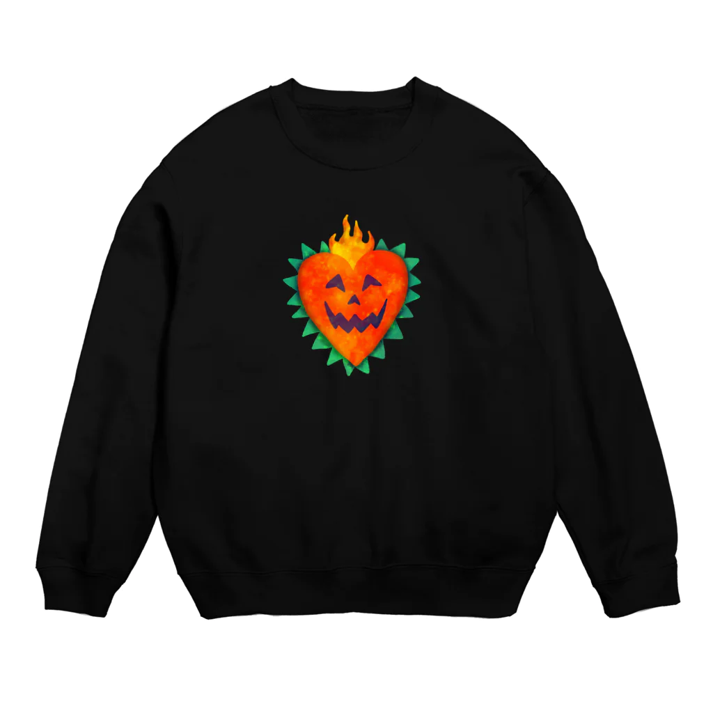 れなしやの🧡🎃Halloween heart pumpkin🎃🧡 Crew Neck Sweatshirt