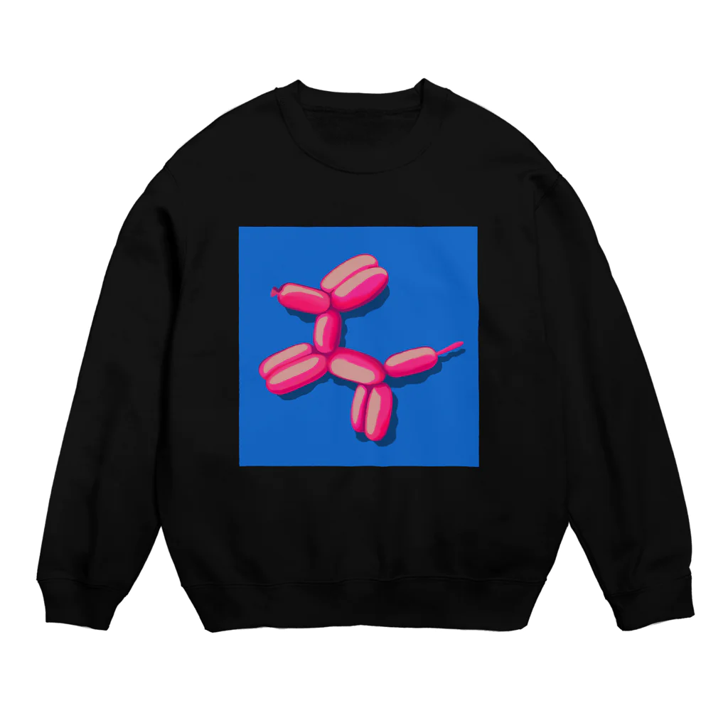 mayouのピンクの風船のイヌ Crew Neck Sweatshirt