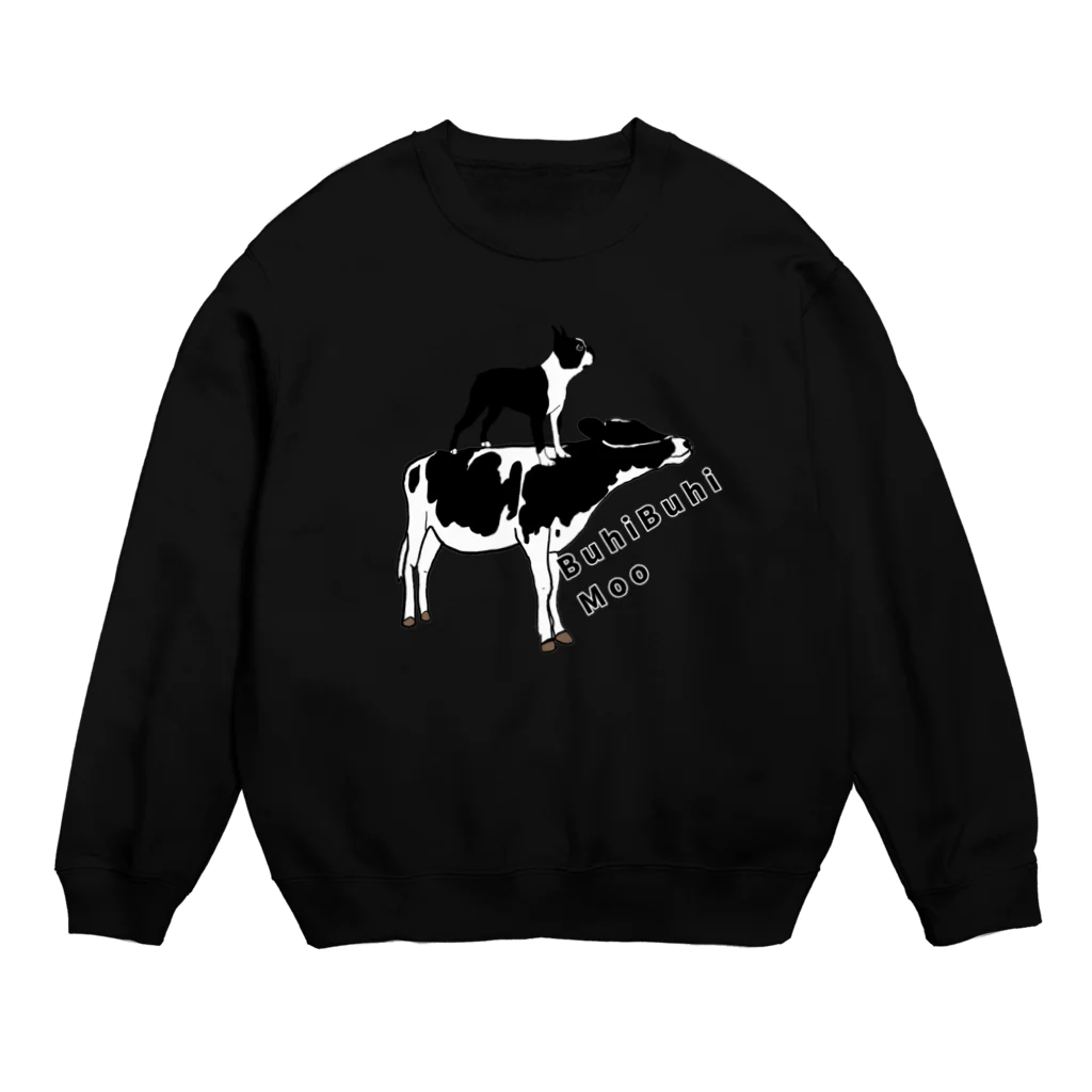 BuhiBuhiBooのブヒブヒムー Crew Neck Sweatshirt