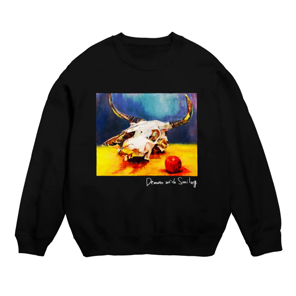 茶斗の気まぐれ商店の悪魔の微笑み Crew Neck Sweatshirt