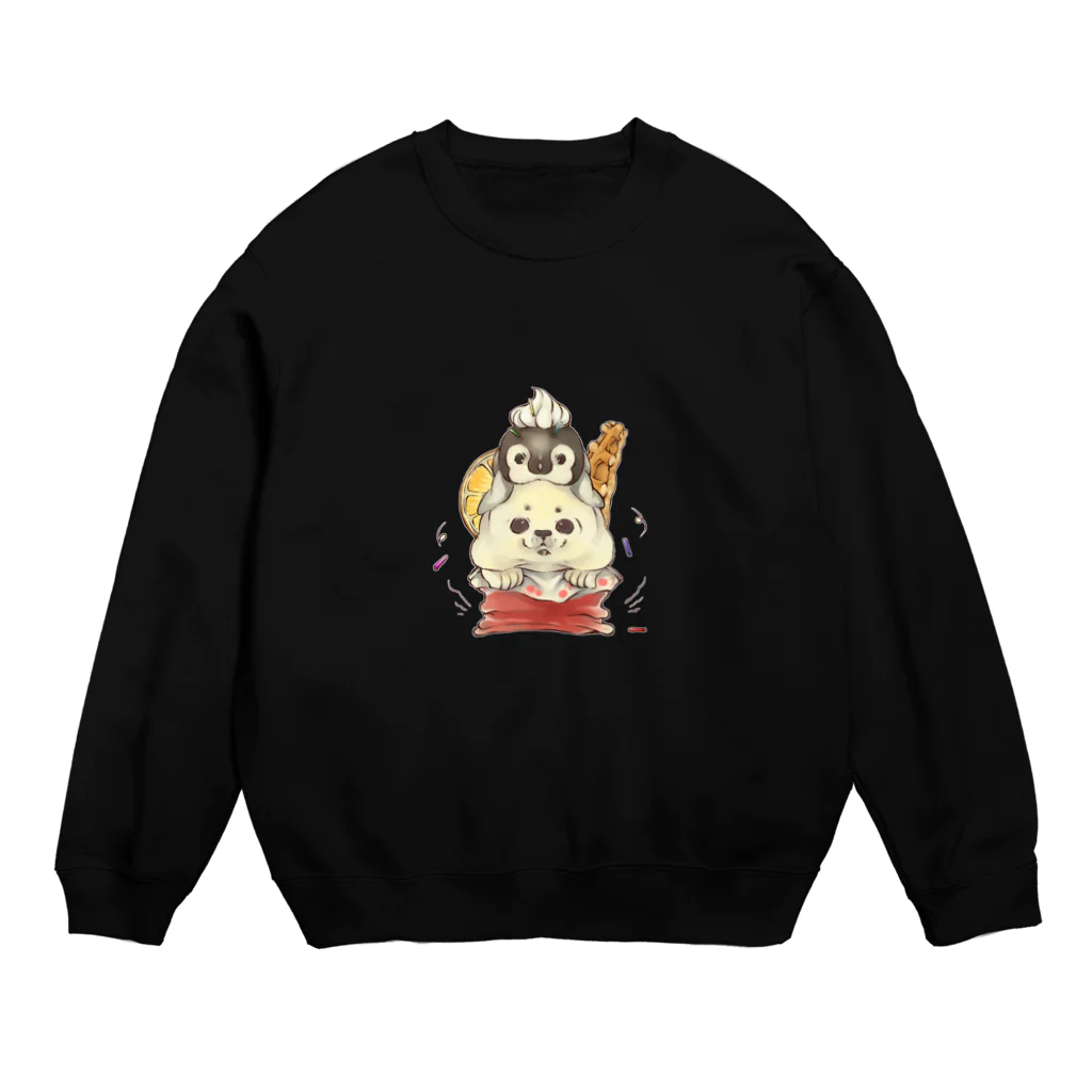 トロ箱戦隊本部のアイスクリームダブル Crew Neck Sweatshirt