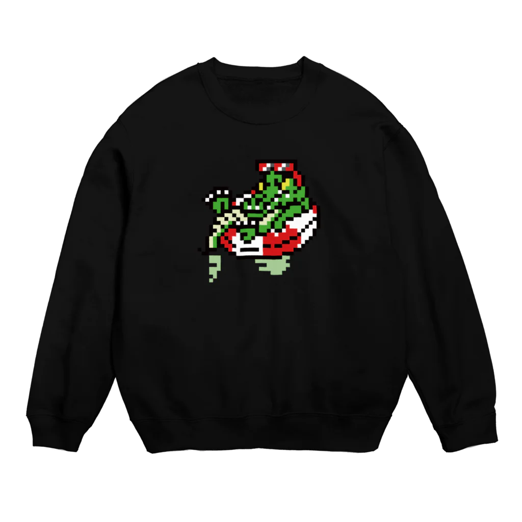 岡ちゃん@奇Tクリエイター｜王道のおもしろ Tシャツ販売中！のワニ浮き輪（ドット絵） Crew Neck Sweatshirt