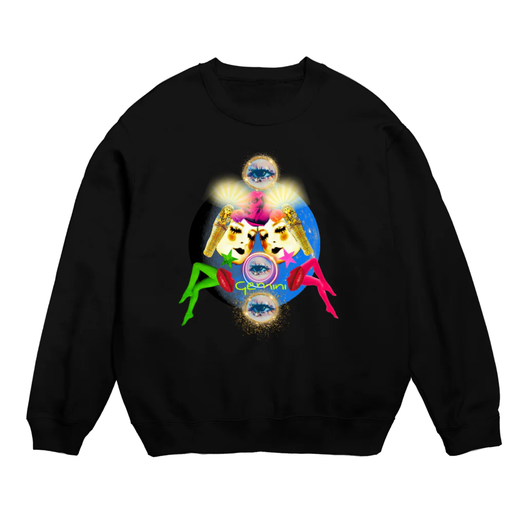 すなっく神様1号店(店長ねこ)の双子座 Crew Neck Sweatshirt