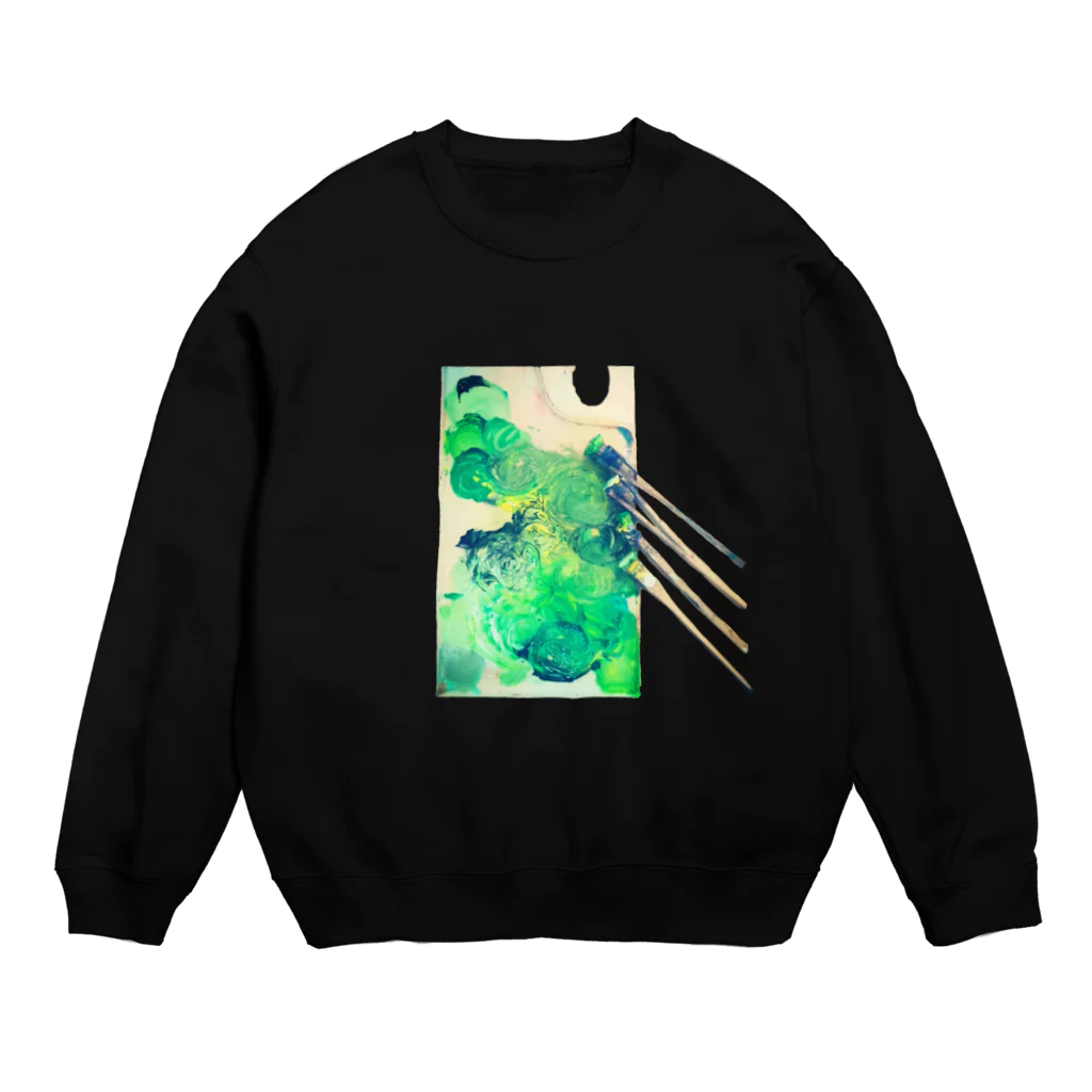 NagamiPoppyの絵の具 Crew Neck Sweatshirt