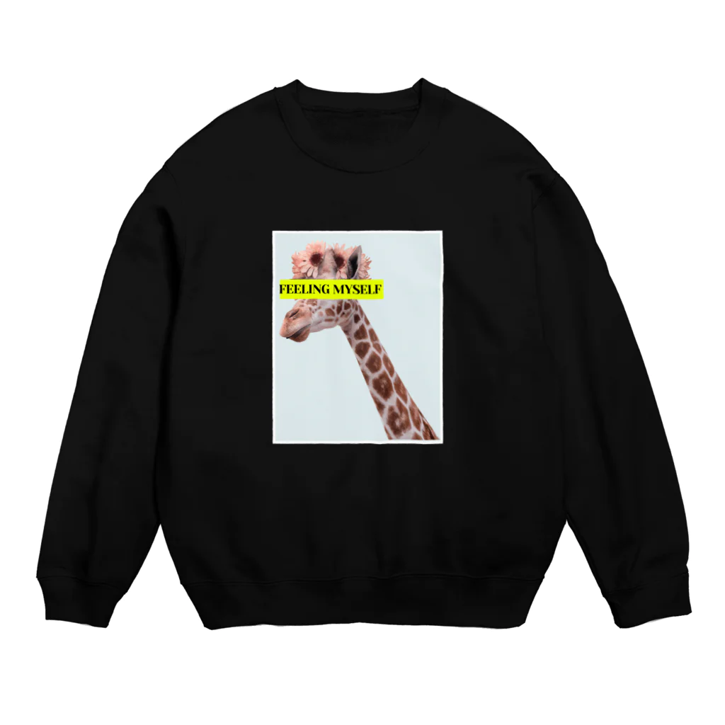 ANIMAL TWIST DESIGNSのFEELING MYSELF GIRAFFE Crew Neck Sweatshirt