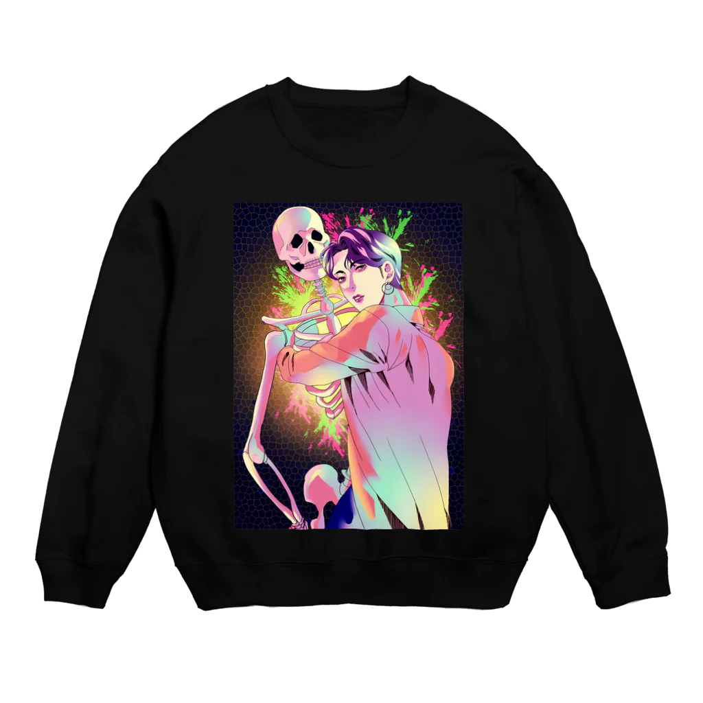 フラニーの髑髏と美青年グッズ Crew Neck Sweatshirt