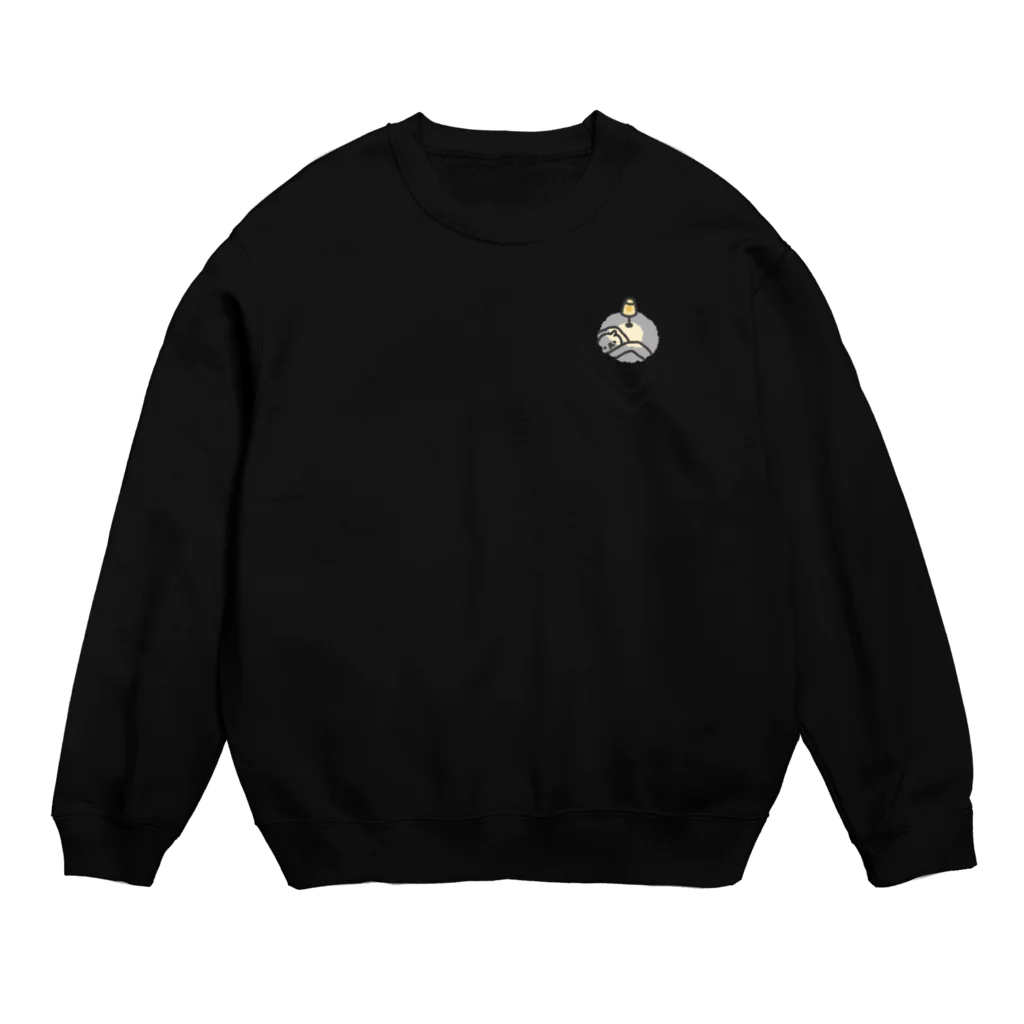 しいくいんのつら犬　眠れない夜 Crew Neck Sweatshirt