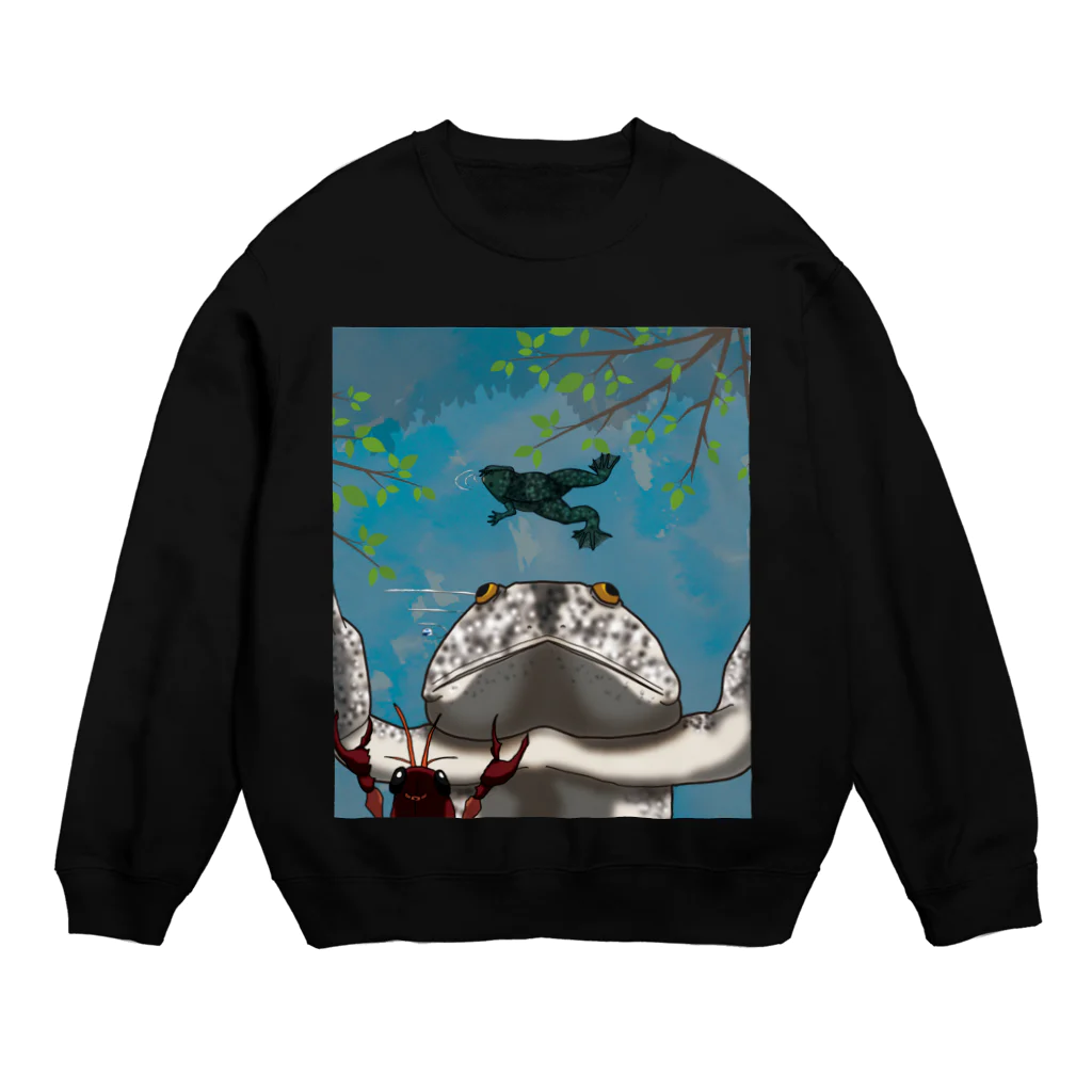 Drecome_Designのアフリカツメガエル Crew Neck Sweatshirt