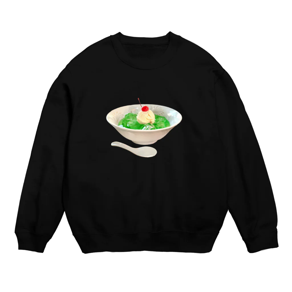 岡ちゃん@奇Tクリエイター｜王道のおもしろ Tシャツ販売中！のクリームソーダのデカ盛り Crew Neck Sweatshirt