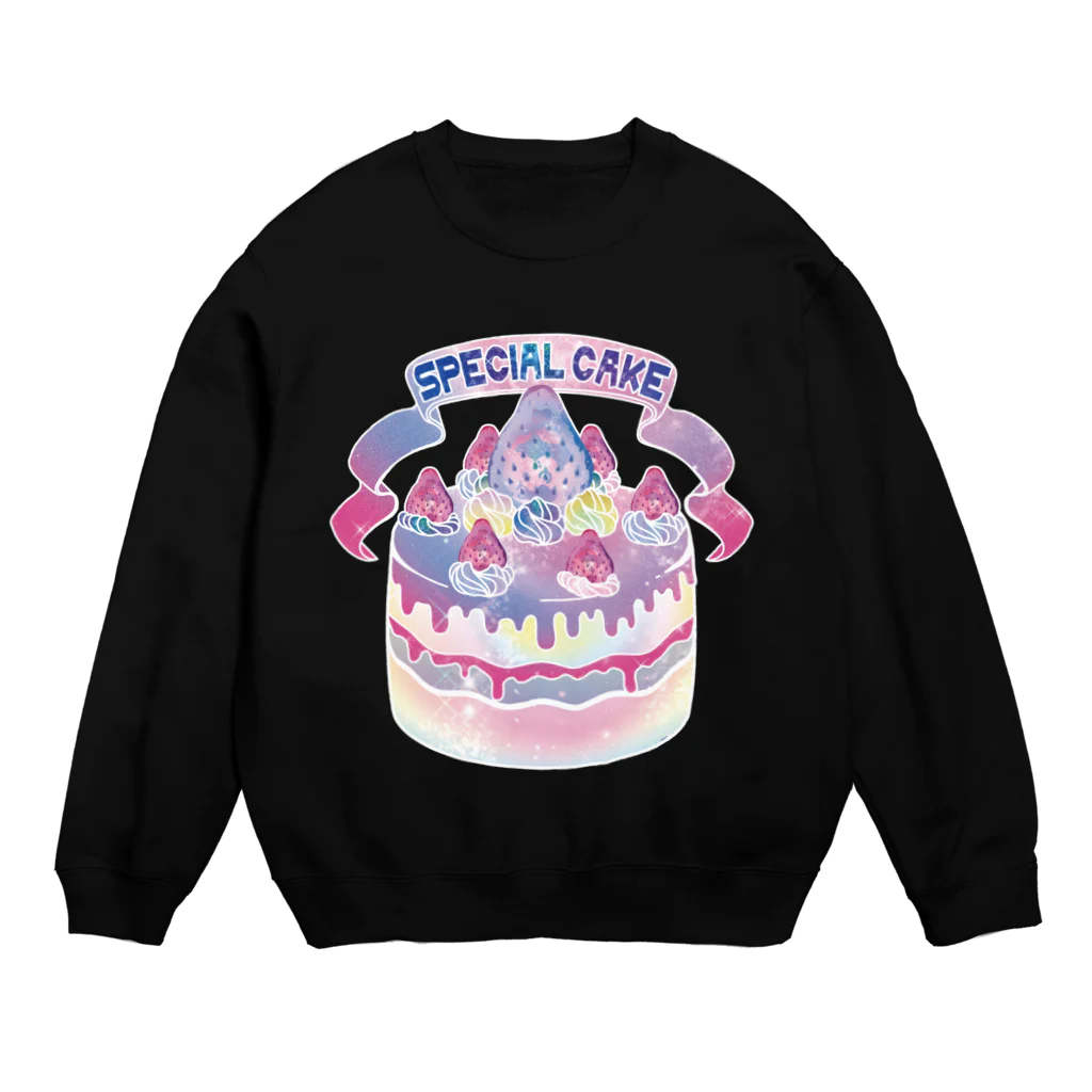 Cɐkeccooの宇宙(そら)いちごのスペシャルケーキ Crew Neck Sweatshirt