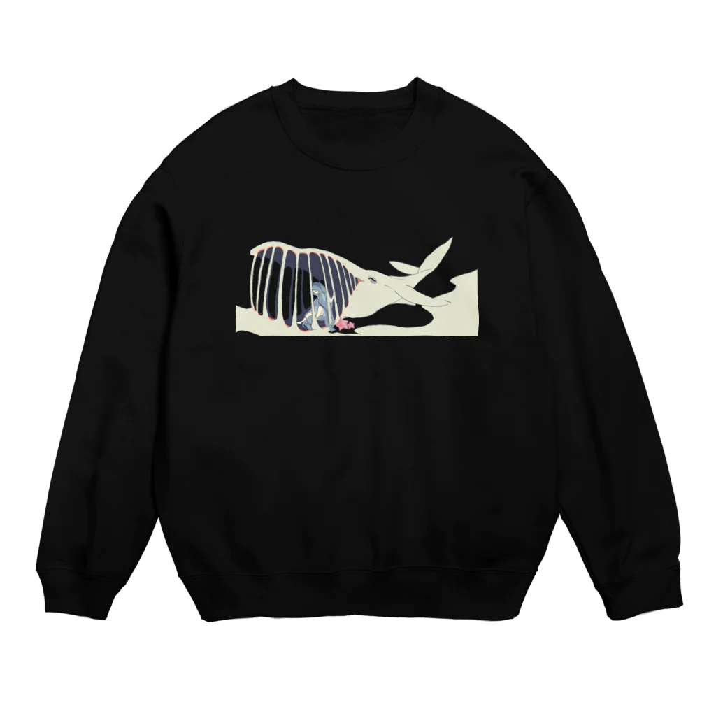 ロマンティック蟻地獄のゆめみるくじら Crew Neck Sweatshirt