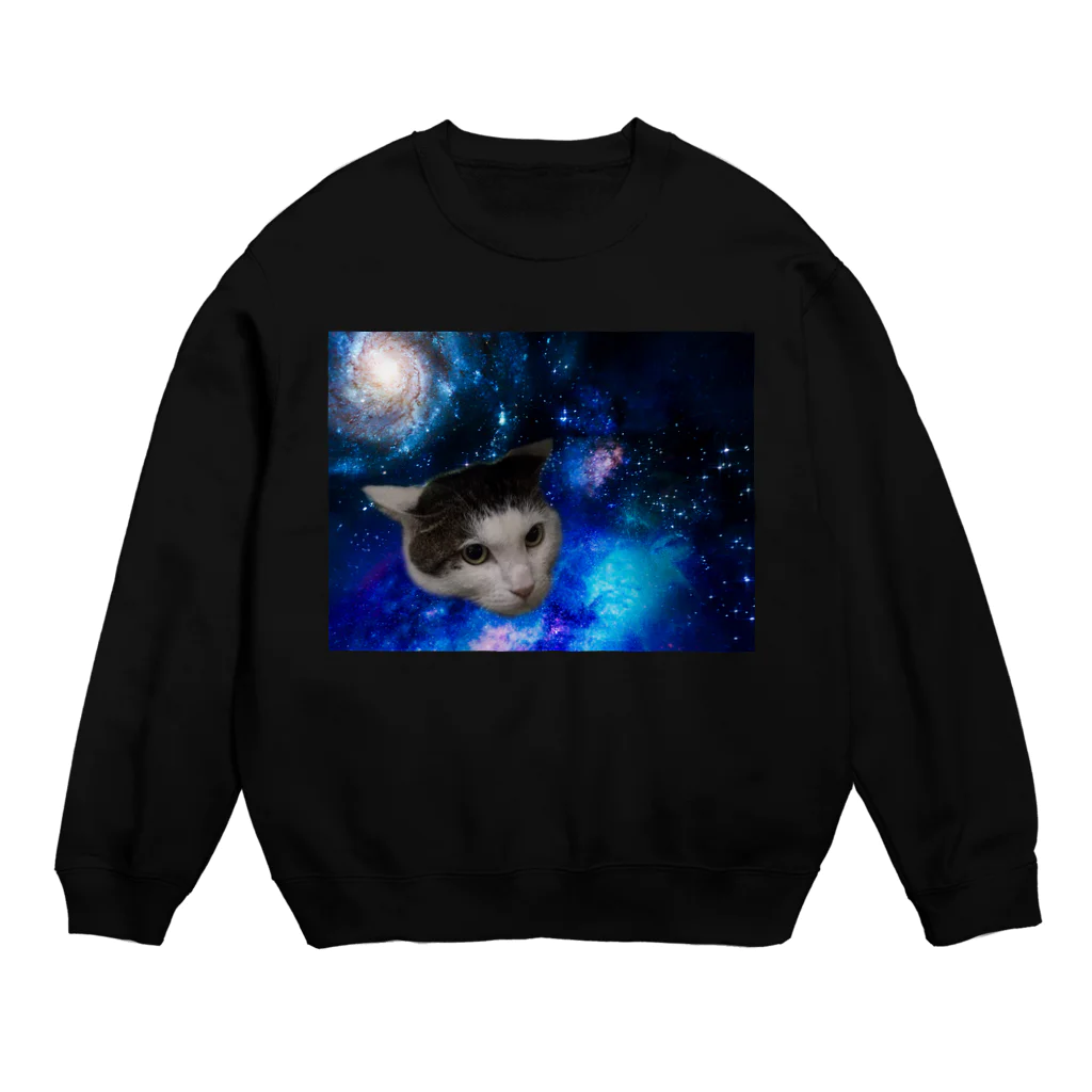 ねこあんしえるの宇宙ネチコ ３ Crew Neck Sweatshirt