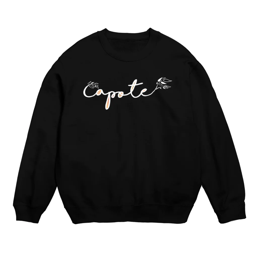 Capoteのカポテ ロゴ(白文字) Crew Neck Sweatshirt