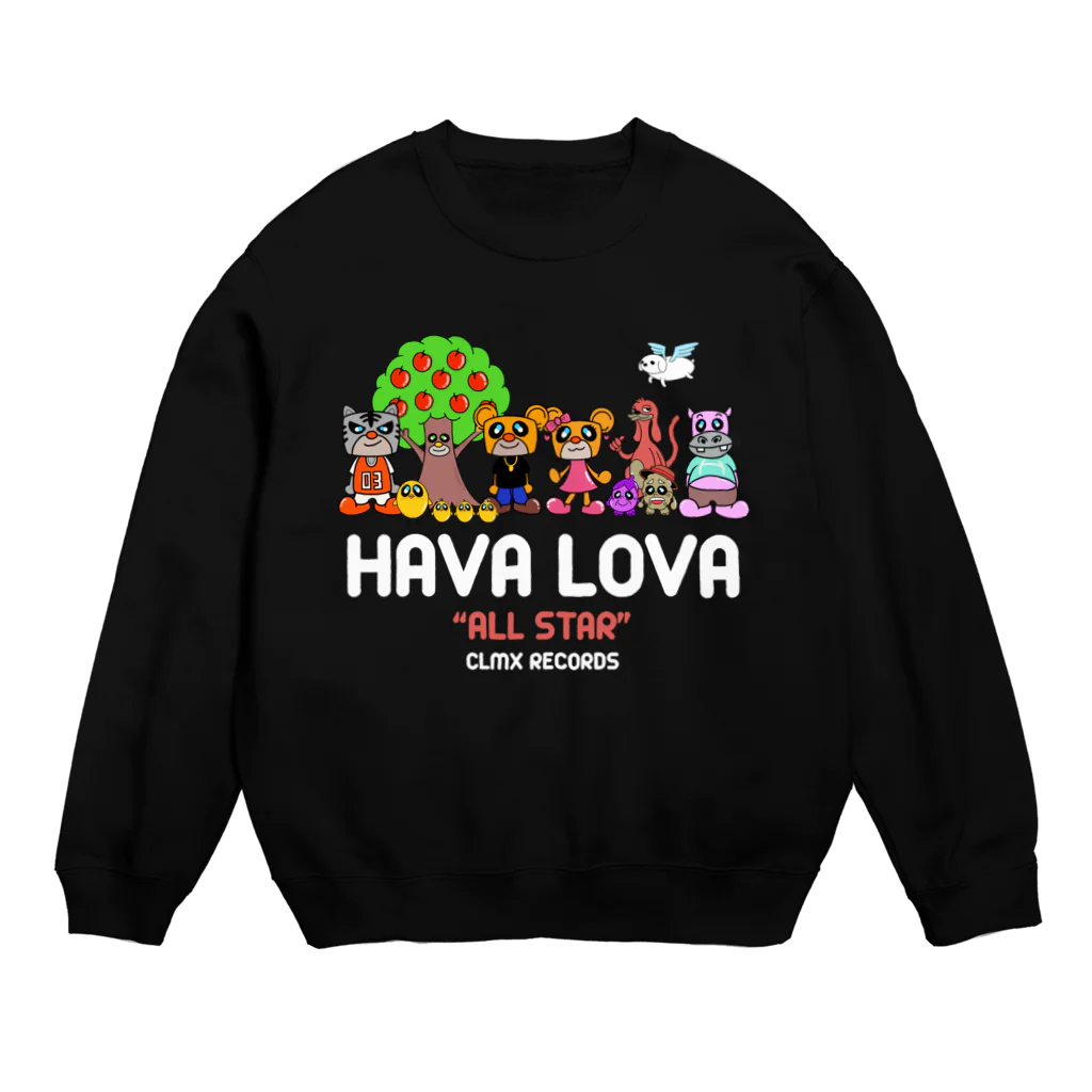 "HAVA LOVA"の"ALL STAR" Black Shirts スウェット