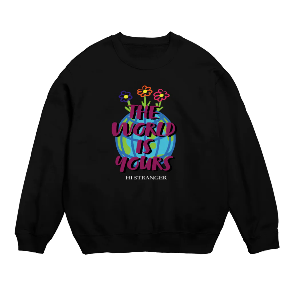 Hi stranger のEarthデザイン濃カラー Crew Neck Sweatshirt