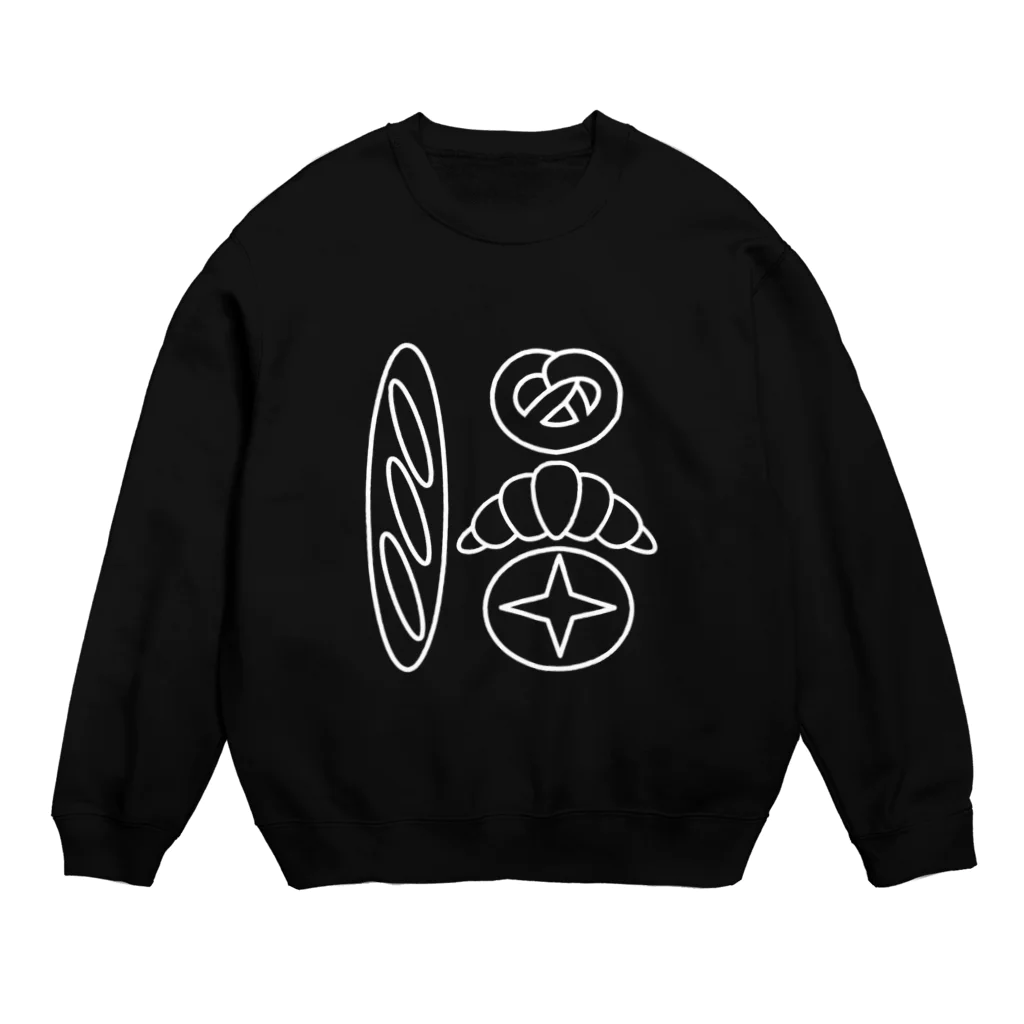 satoharuのパン　白 Crew Neck Sweatshirt