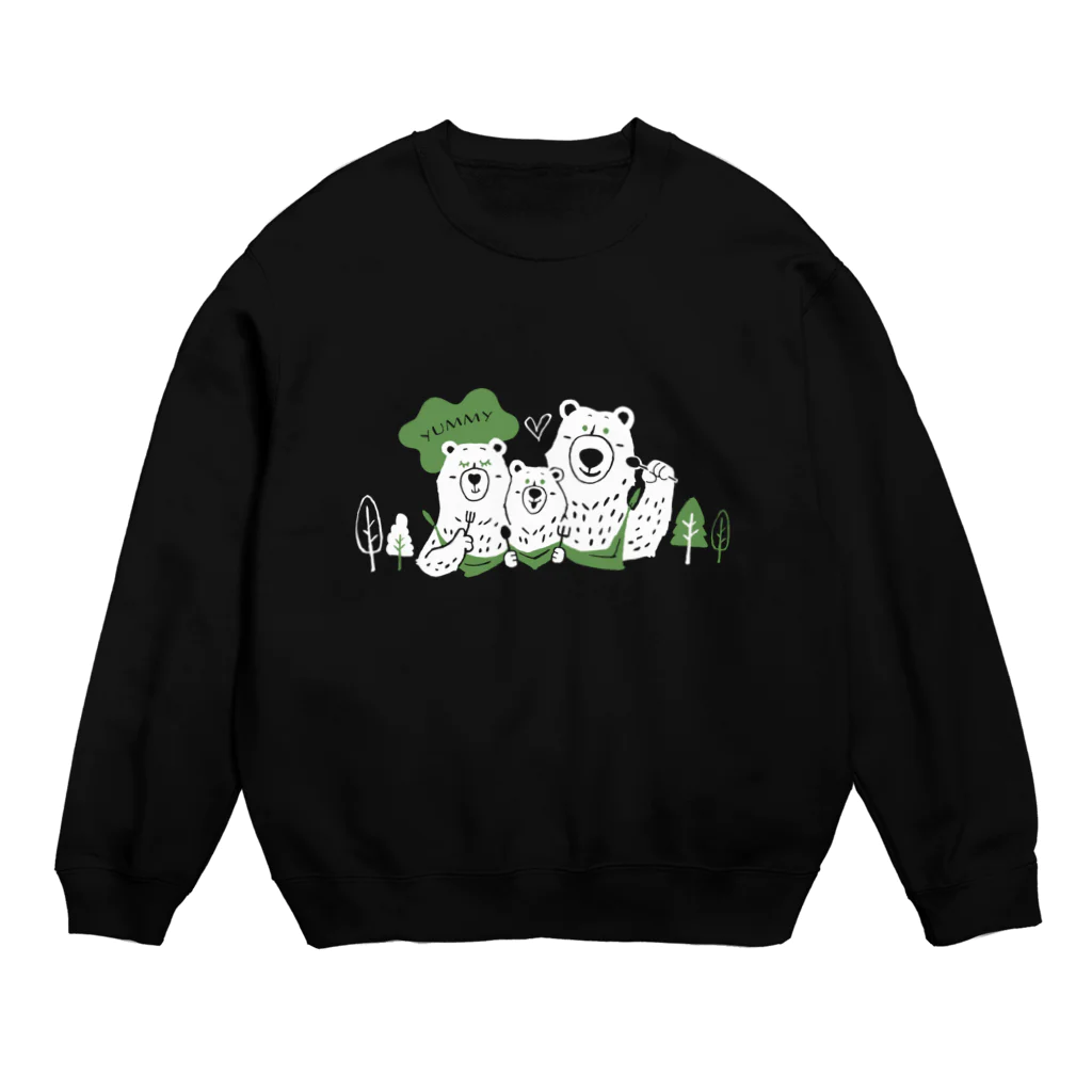 タバタ画房のくま親子のランチタイム Crew Neck Sweatshirt