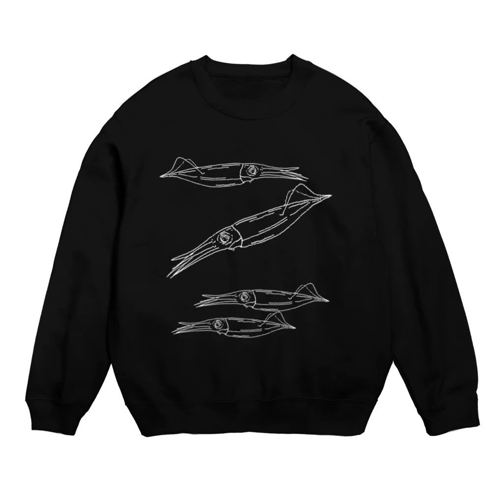 てうてぃすてぇてぇの白ドット絵風スルメイカ Crew Neck Sweatshirt