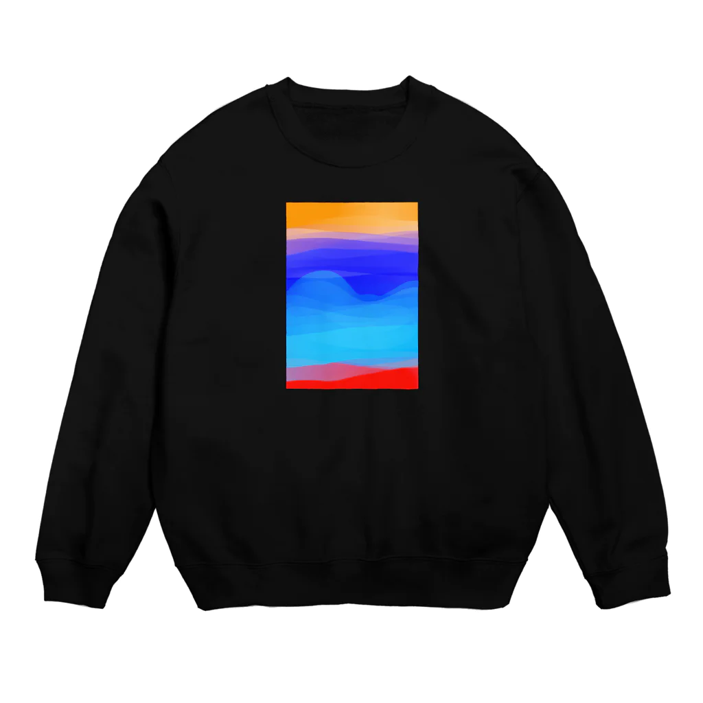 >>>>> Abstractive SERIES <<<<<のwave Crew Neck Sweatshirt