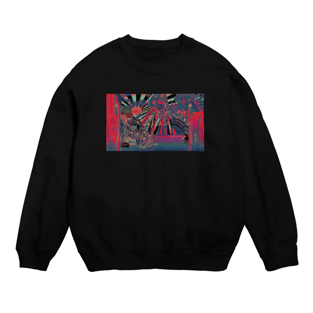 KIKI DOURAKUの浮世絵日本橋 Crew Neck Sweatshirt