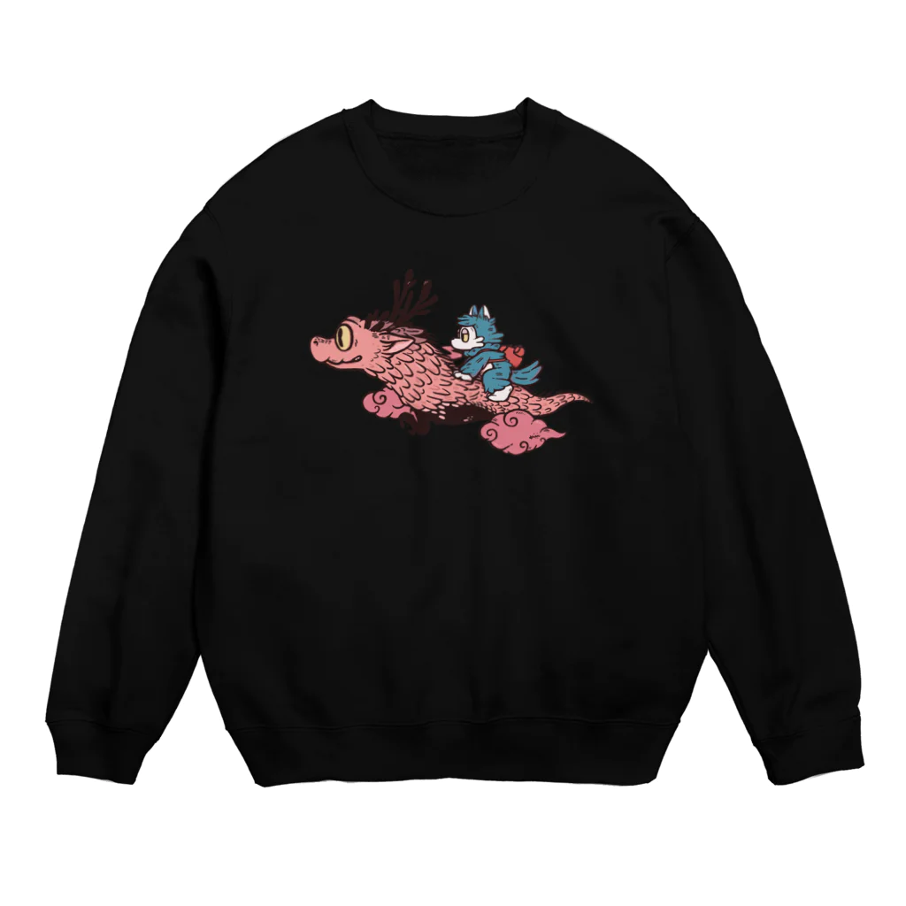 あらいきりこのおおかみくんと龍 Crew Neck Sweatshirt