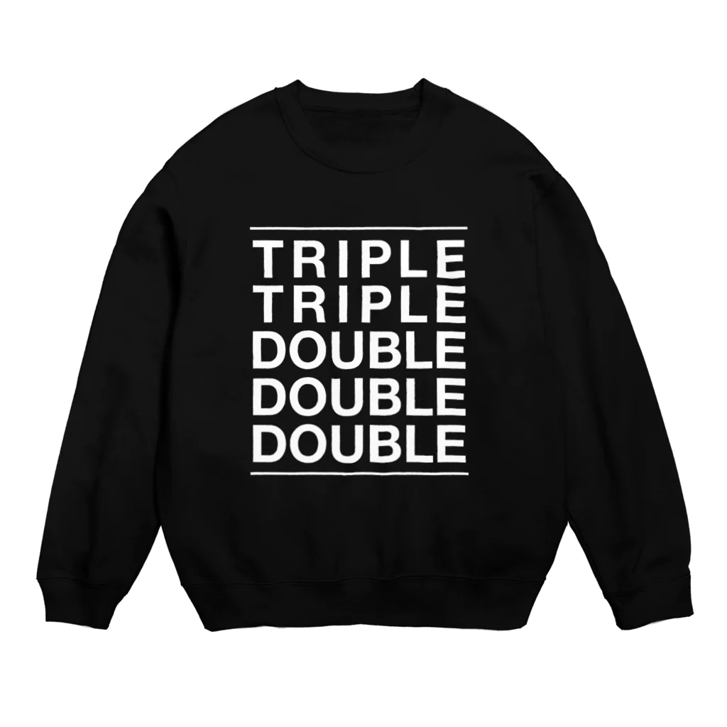 SaaStyle -サースティル-のT2D3（白プリント）カットソー Crew Neck Sweatshirt