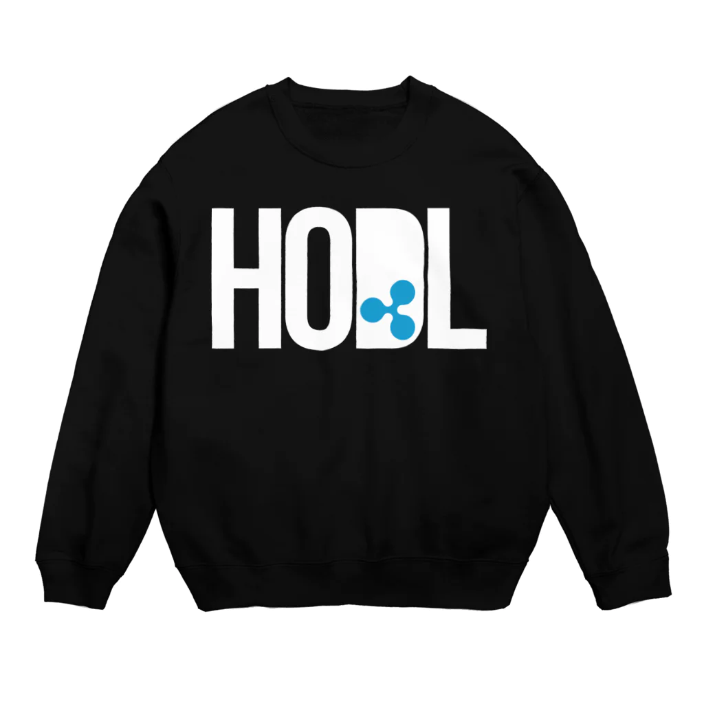 TROPiCALViBESのHODL XRP white font Crew Neck Sweatshirt