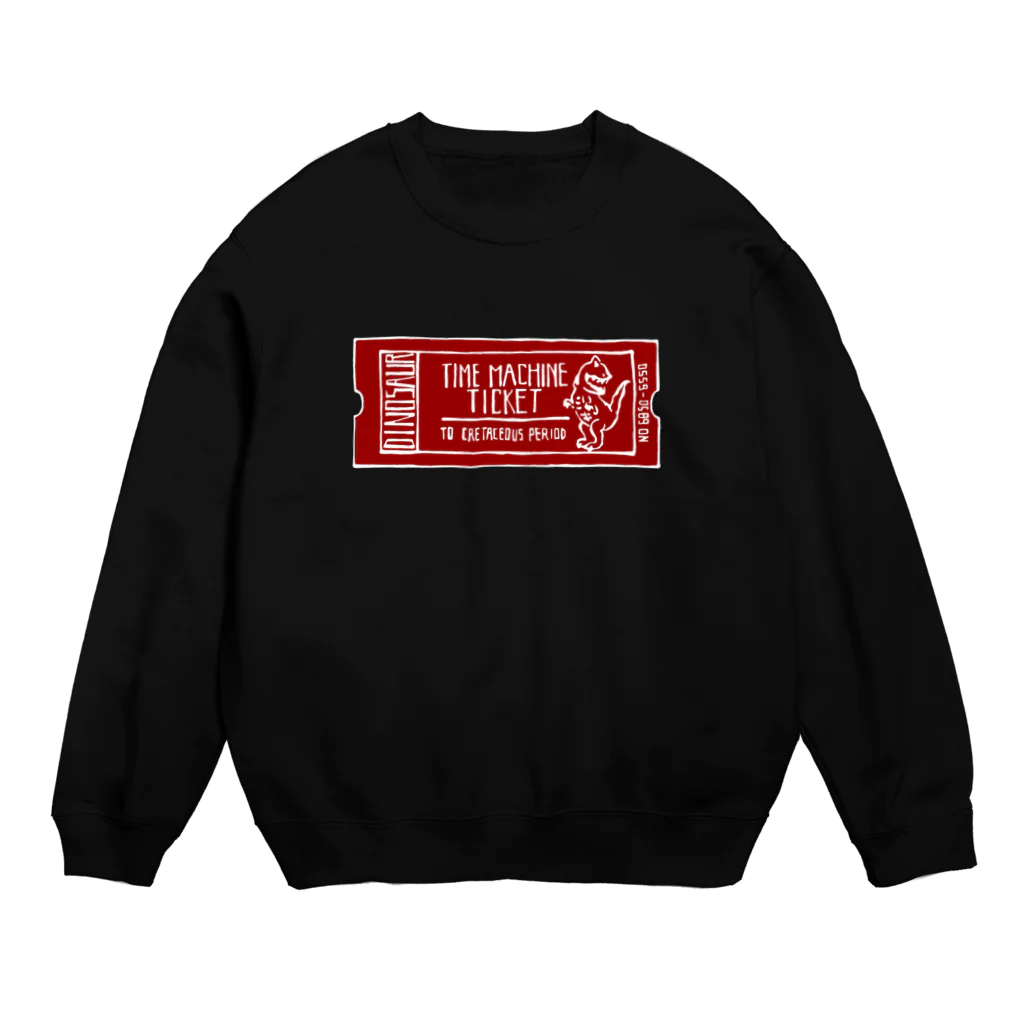 ツクルビヨリの恐竜時代タイムマシンチケット〜白亜紀行き〜　RED Crew Neck Sweatshirt