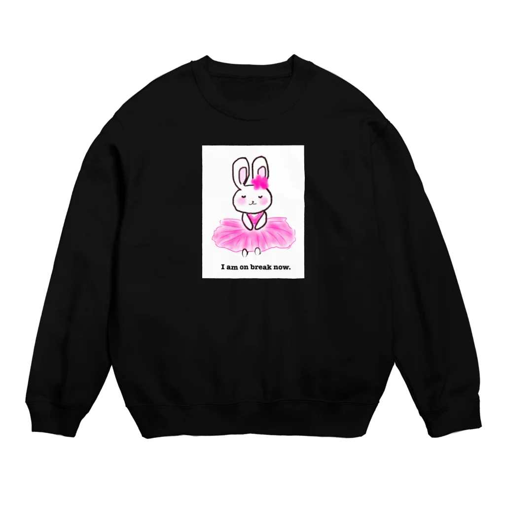 RIBBONSの私は今休憩中です🌸ゆる〜いうさぎさん Crew Neck Sweatshirt