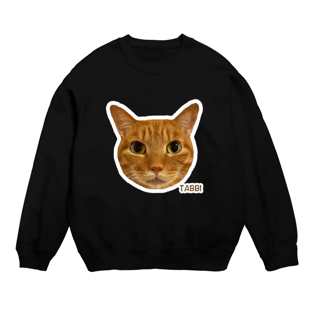 猫カフェ ぶぅたんグッズショップの絵文字タビくん Crew Neck Sweatshirt