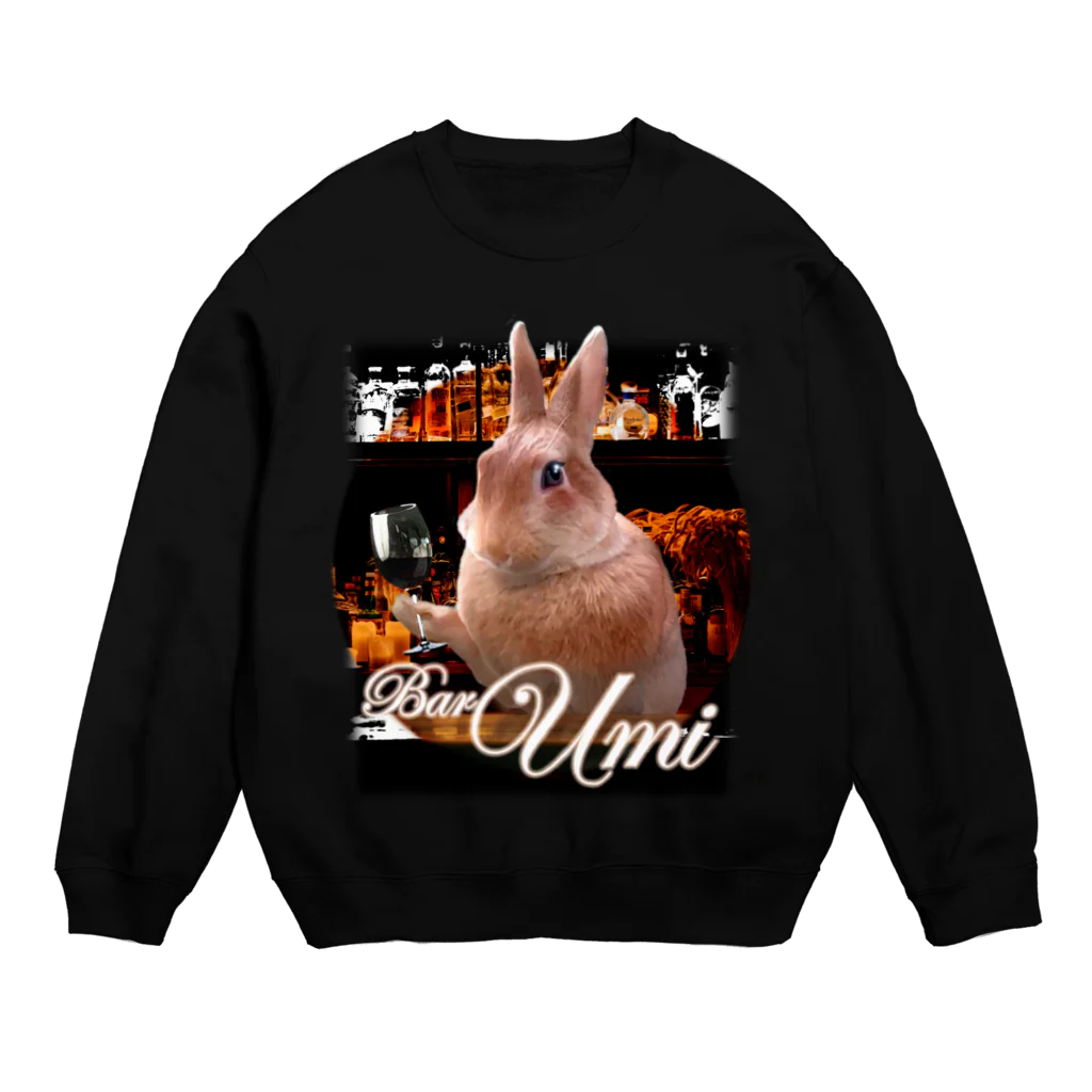 うさぎのうみちゃんねるショップのマダムうさぎ-うさぎのうみ Crew Neck Sweatshirt