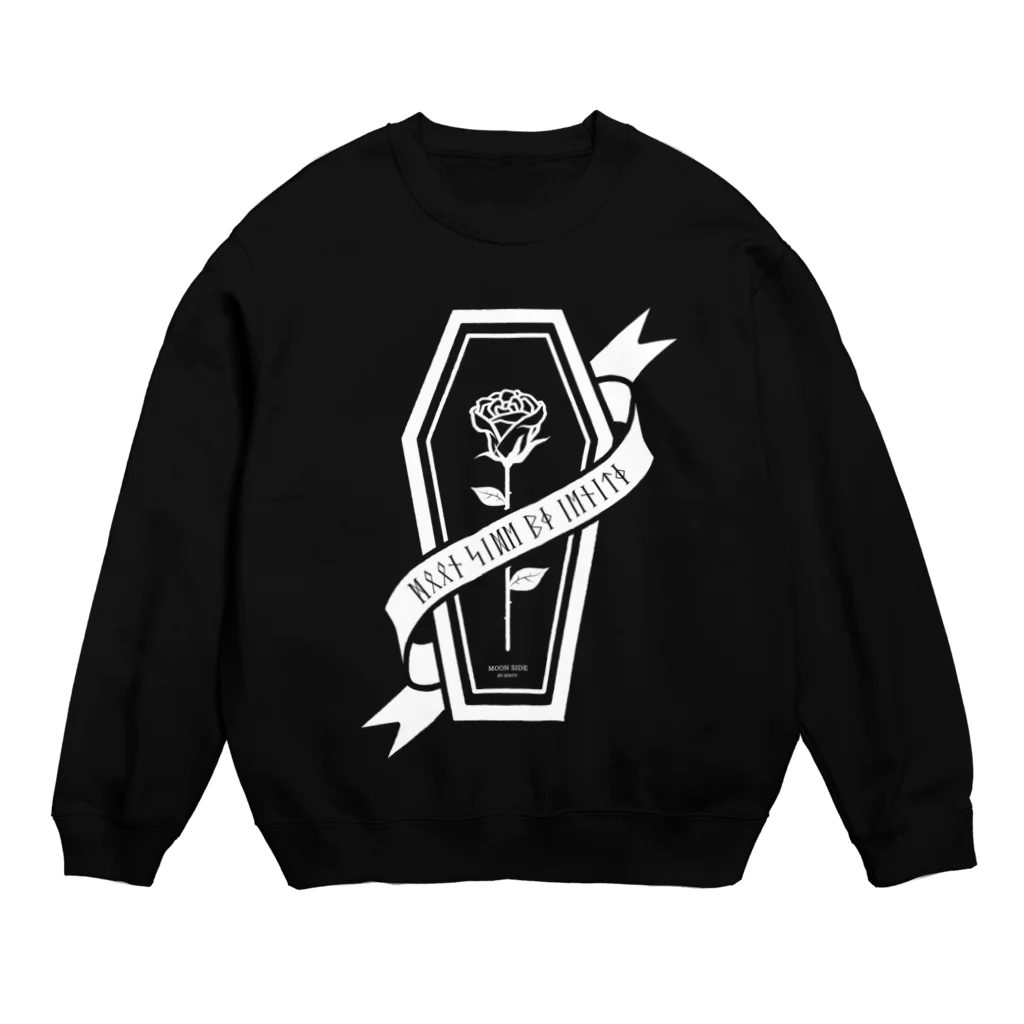 IENITY　/　MOON SIDEの【MOON SIDE】Rose Coffin Ver.2 #White Crew Neck Sweatshirt