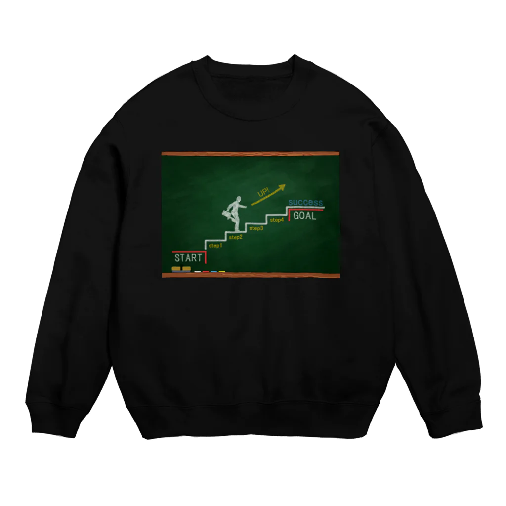 Teatime ティータイムのステップアップ ゴール成功者 Crew Neck Sweatshirt