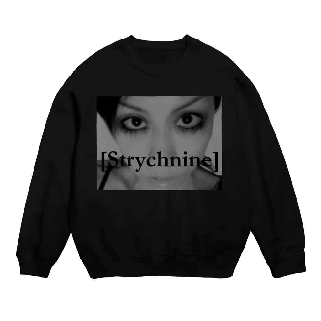 LUNARHOLIC STOREの[Strychnine] zAkro フォトカード柄～弐～（モノクロ） Crew Neck Sweatshirt