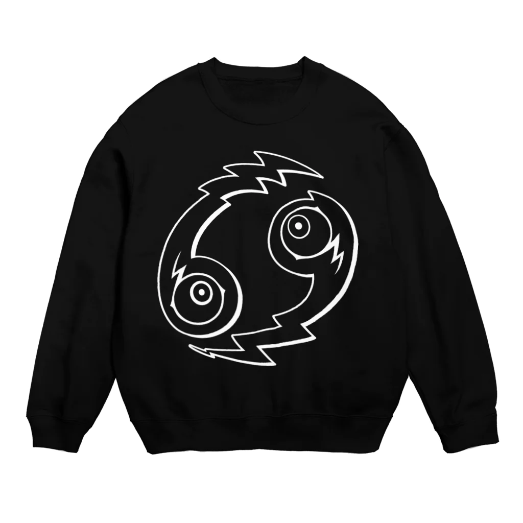 SAABOのFlyingThunderEyes_w Crew Neck Sweatshirt