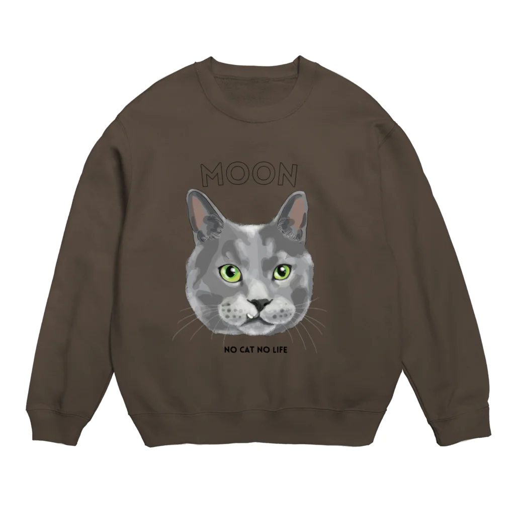 猫のイラスト屋さんのムーン さん mikiZONE Crew Neck Sweatshirt