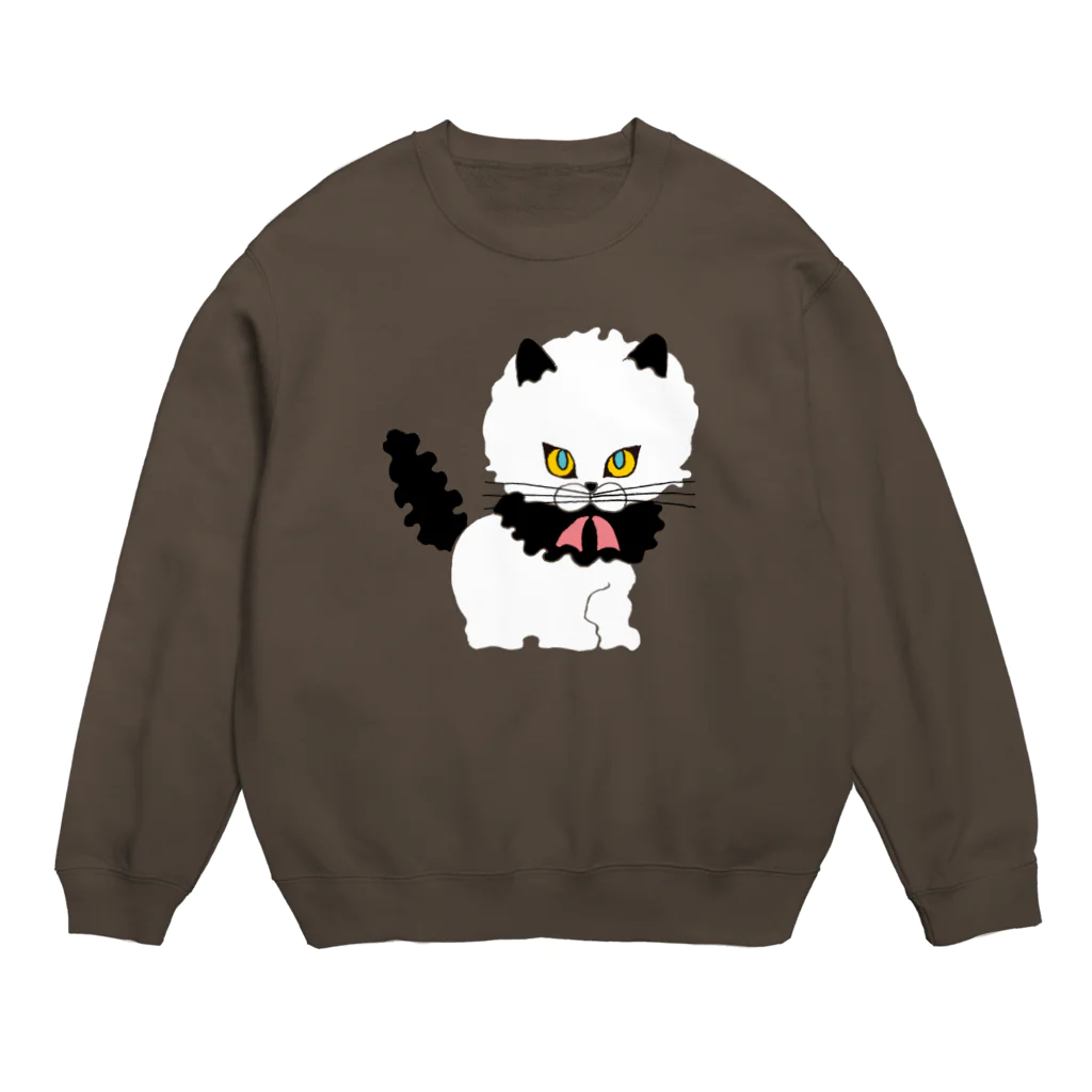 毛玉商店の毛糸のミャオ( 猫 ) Crew Neck Sweatshirt