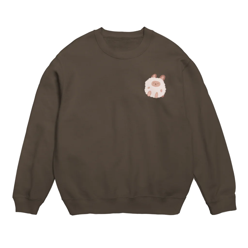 机上の空想ペットショップのもこきょむうさ Crew Neck Sweatshirt