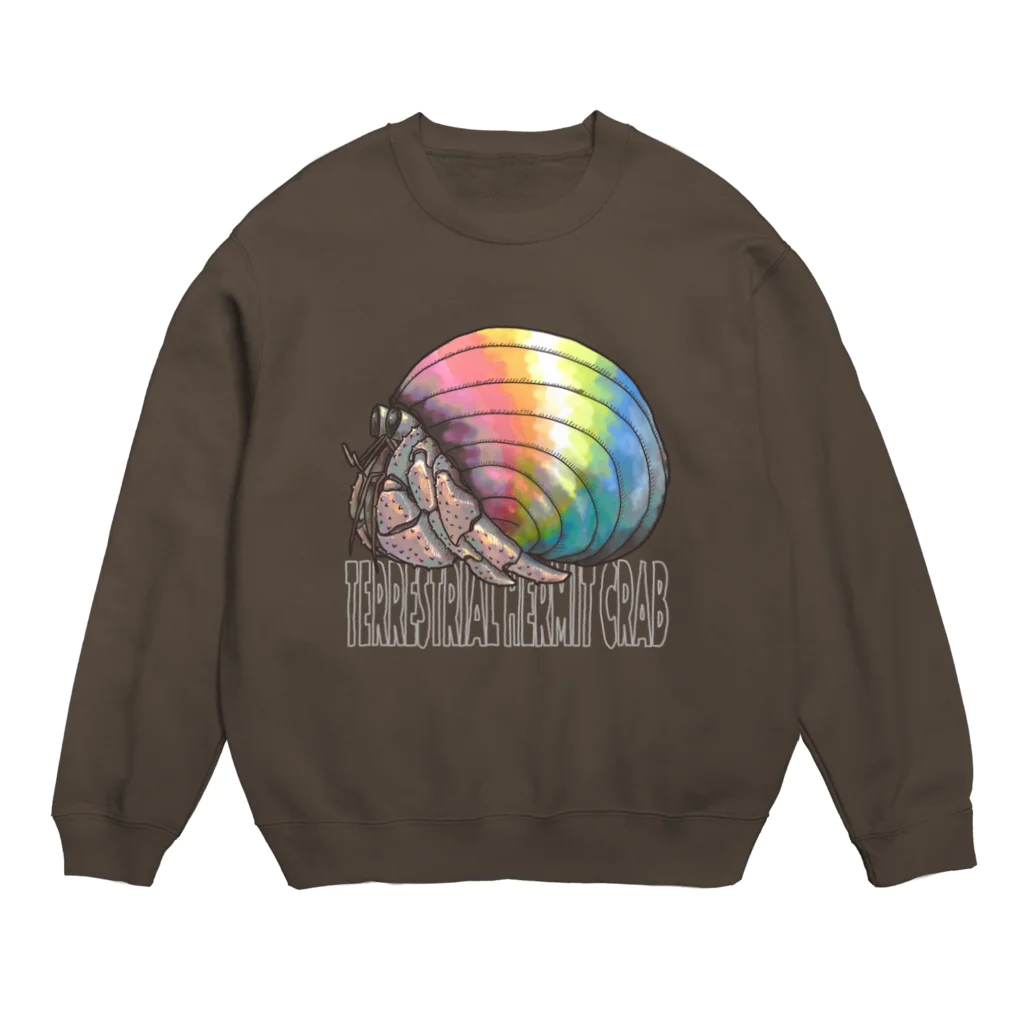 QUEER YADOKARIの白っぽい字のTerrestrial Hermit Crab (queer) スウェット