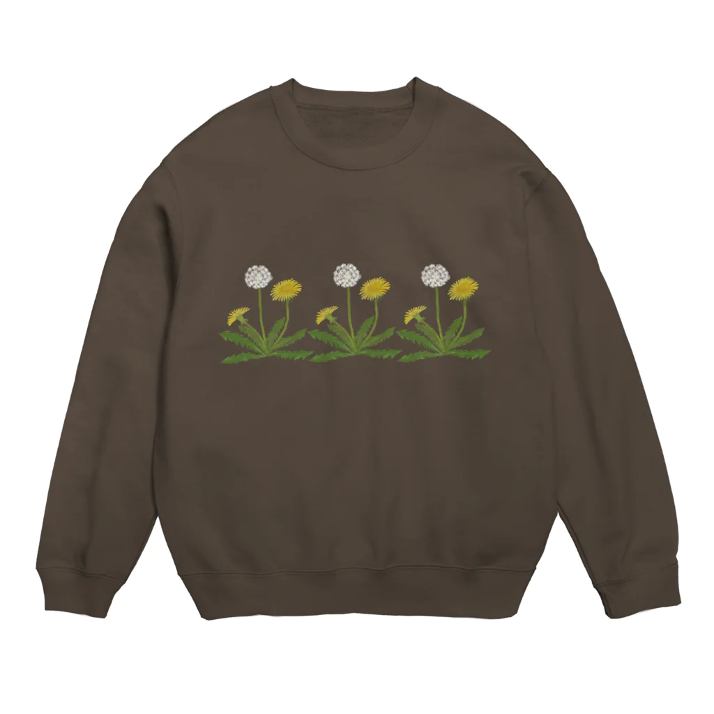 tateshima(たてしま)のたんぽぽと綿毛みっつ Crew Neck Sweatshirt