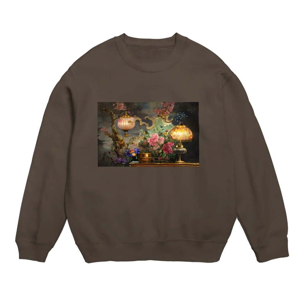 【🐏四月ノ仔羊🍀】_四月一日青/わたぬきあおの夢燈の頃 Crew Neck Sweatshirt