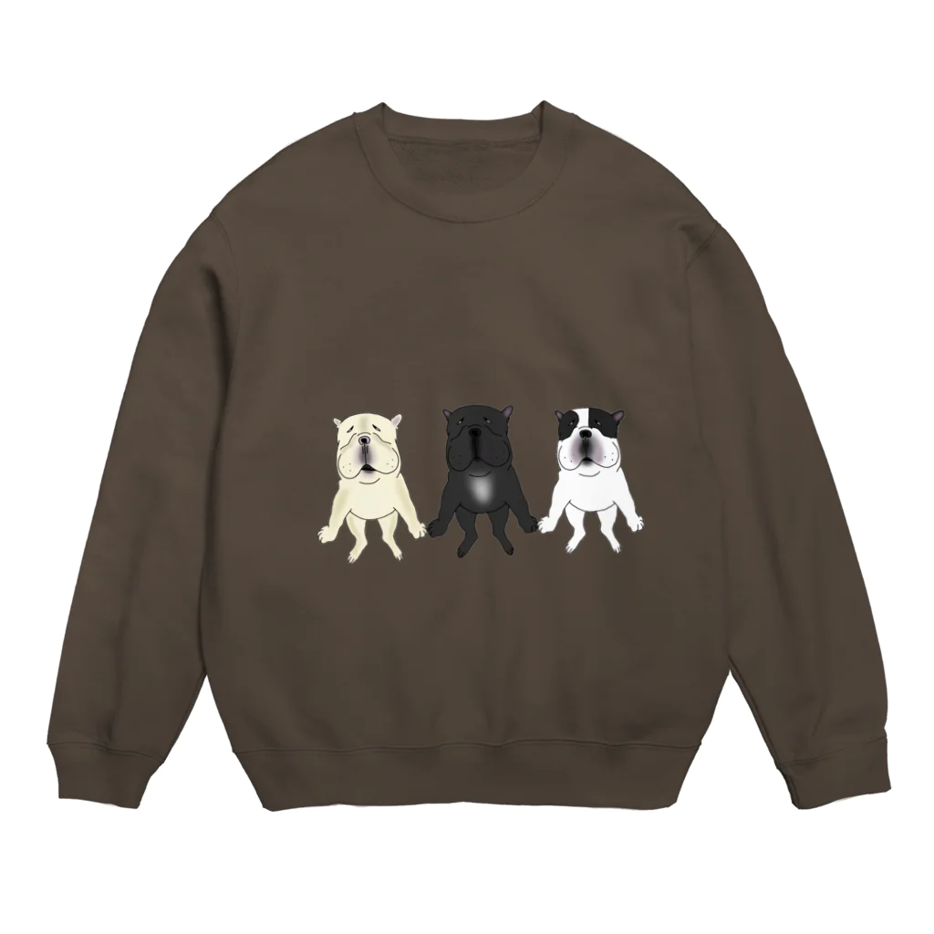 ゆる～いフレブルのゆる～いフレブル手足足手3兄弟 Crew Neck Sweatshirt