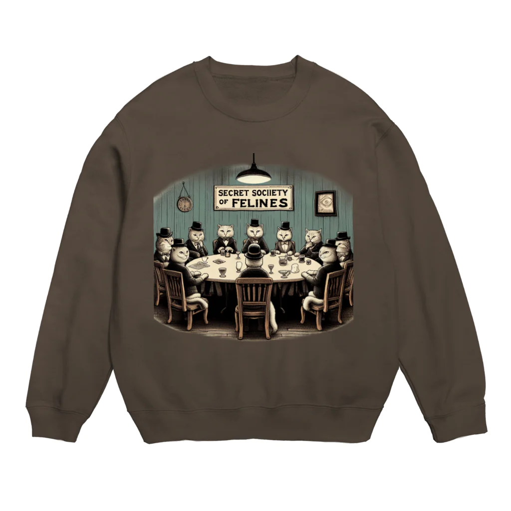 zaisuのネコの密会 Crew Neck Sweatshirt