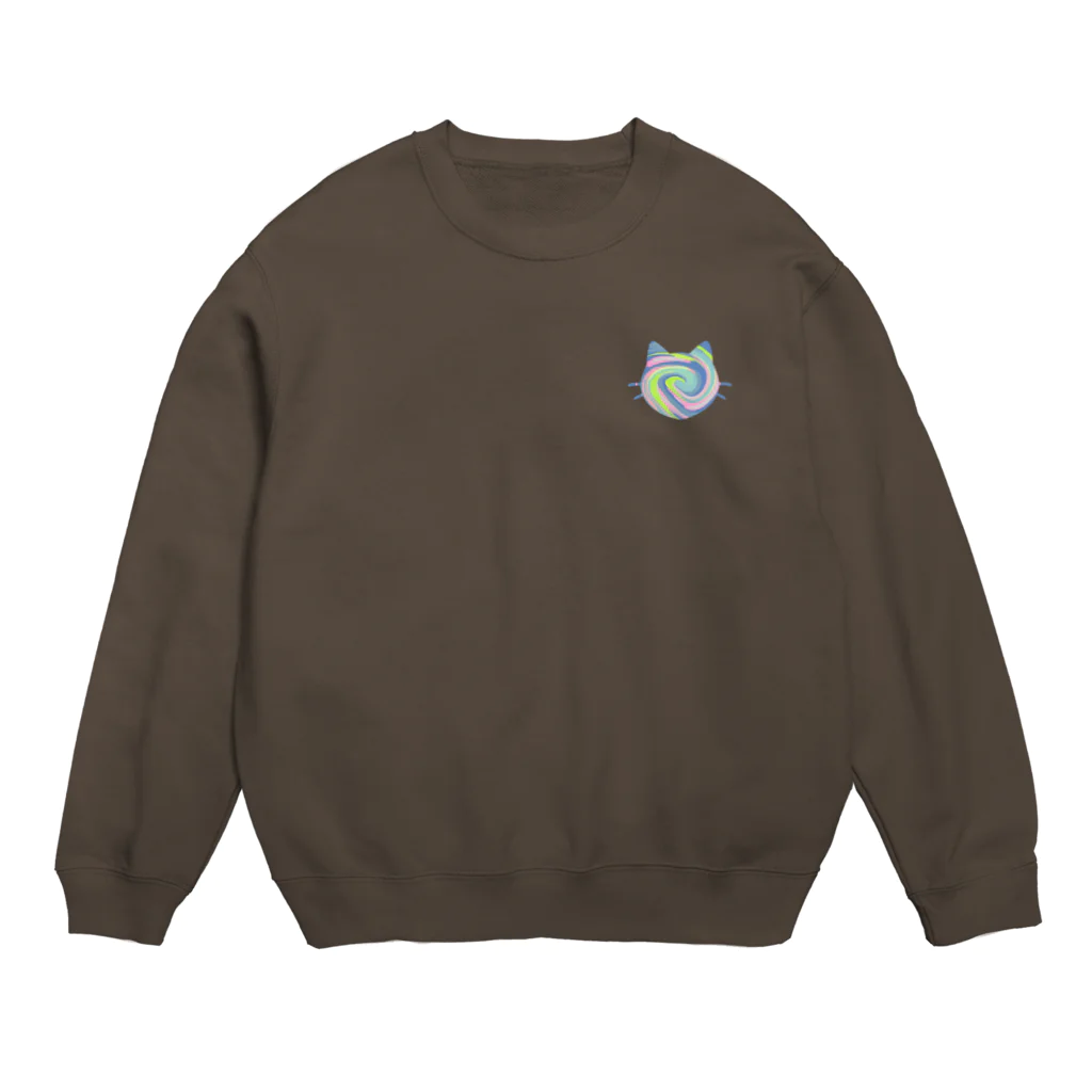 kurodaのマーブルねこ1 Crew Neck Sweatshirt