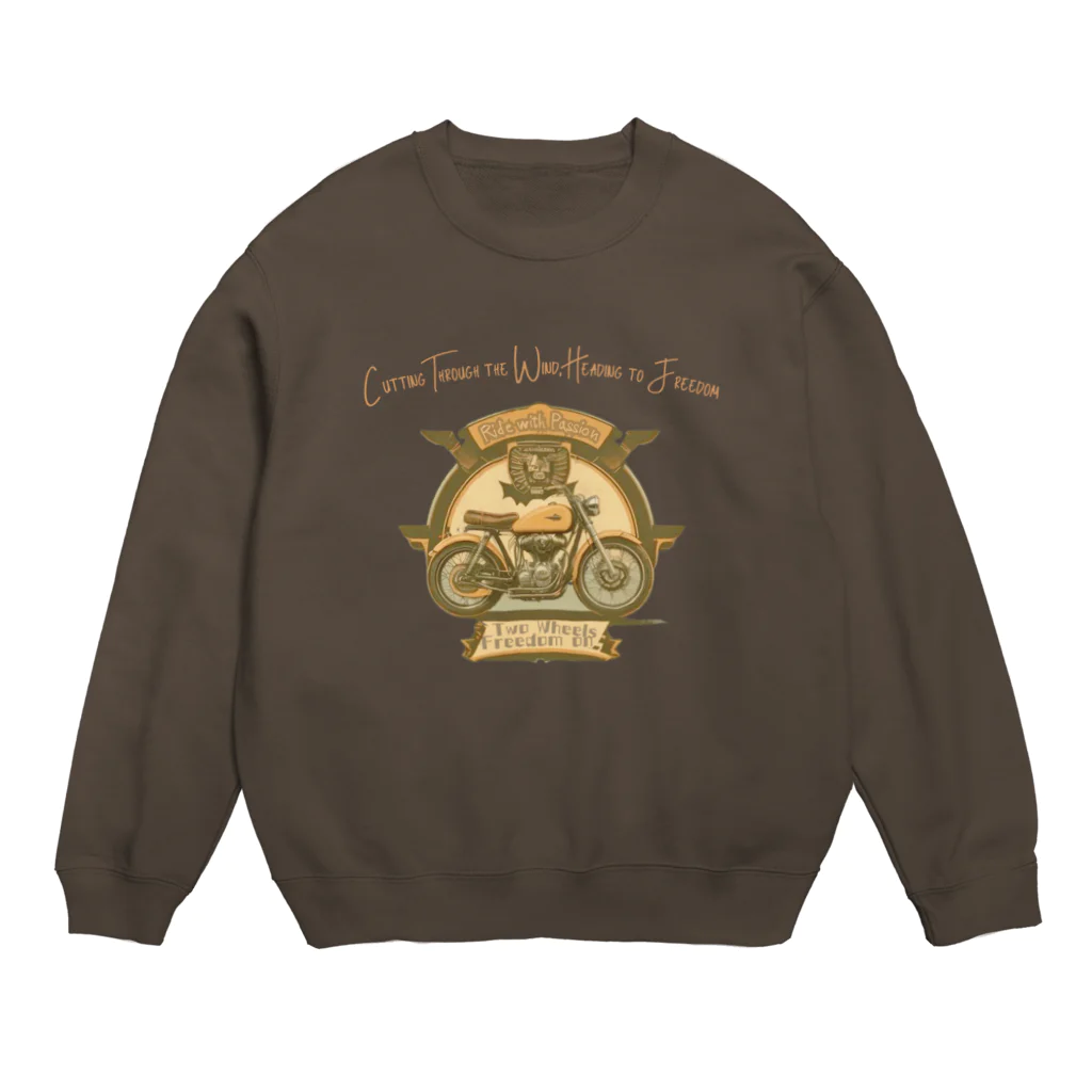 Yaya-rrのレトロバイク Crew Neck Sweatshirt