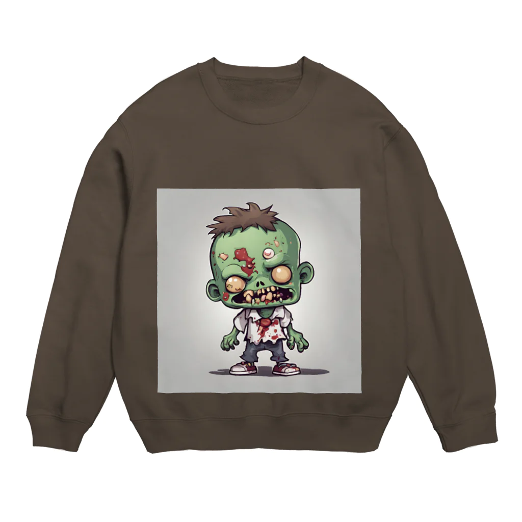 yosshi.designersのかわいいゾンビイラスト Crew Neck Sweatshirt