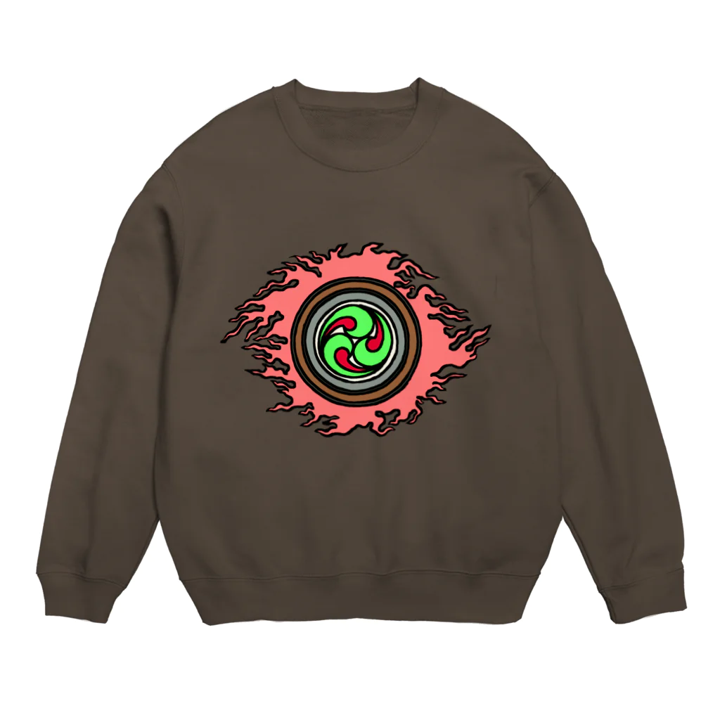 無頭犬市作九の一の火焔太鼓 Crew Neck Sweatshirt